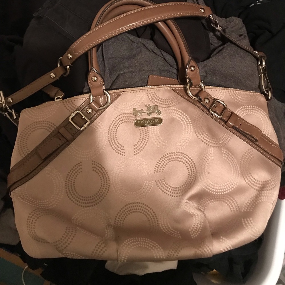 Coach Madison  Sophia satchel authentic Tan